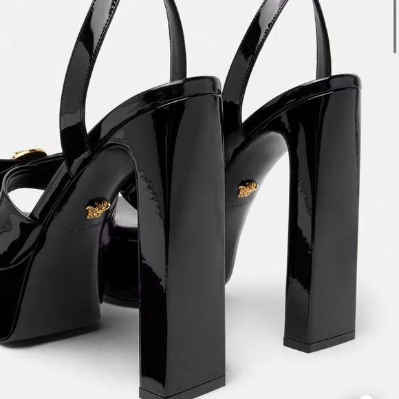 Versace Gianni Ribbon Sandal Heels Platform - Picture 2 of 9